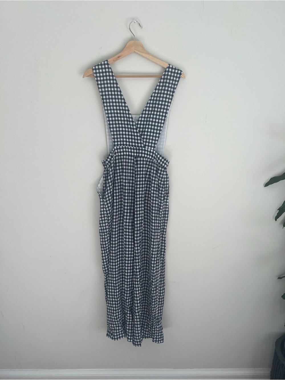 Zara Navy & White Gingham jumpsuit - Picture 2 of 3